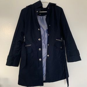 Beautiful navy blue trench coat.